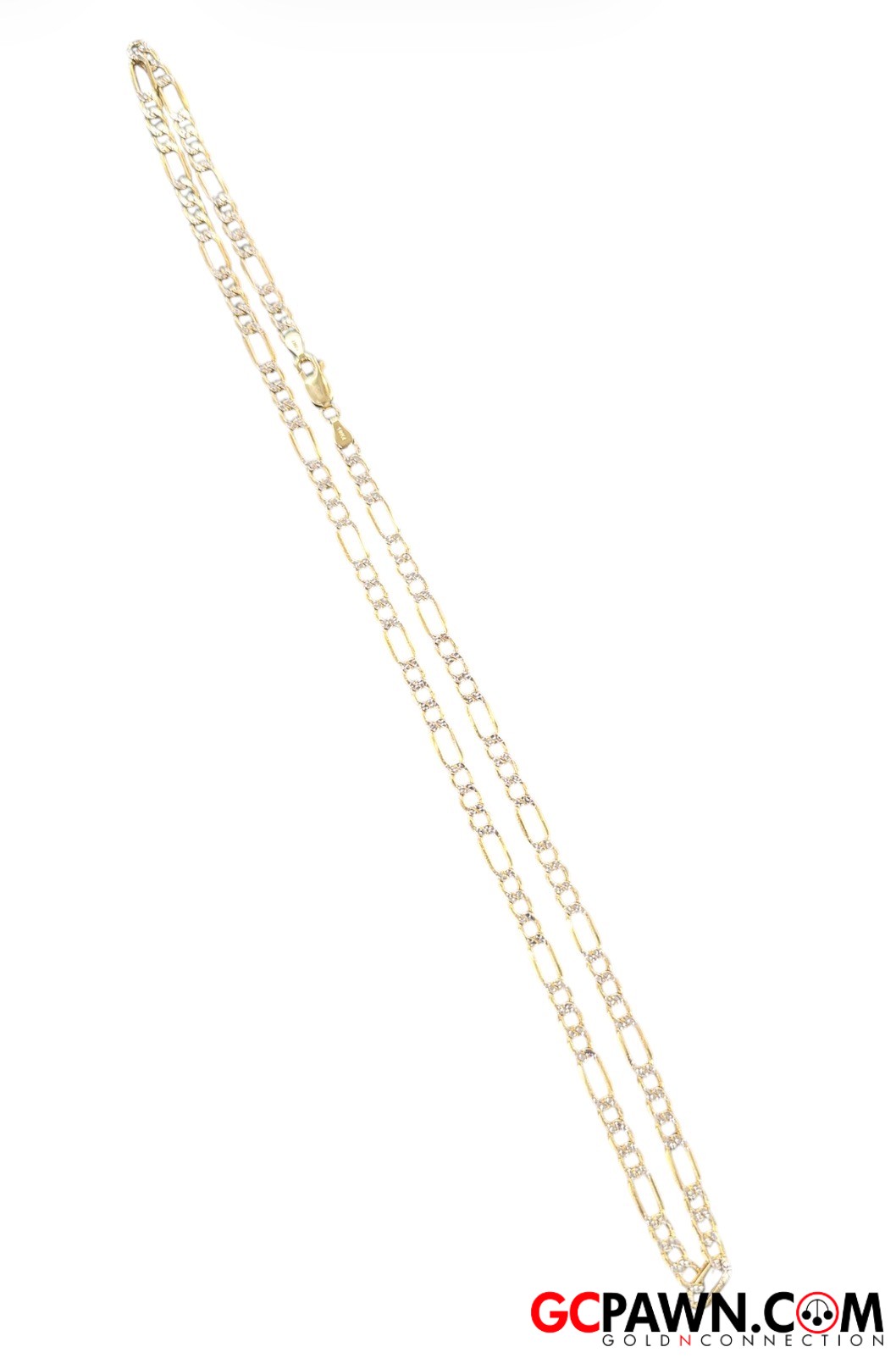 View product details for Unisex Chain 10kt Yellow and White Gold 