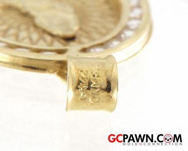 San Lazaro / St. Lazarus Women's Charm 10kt Yellow Gold 
