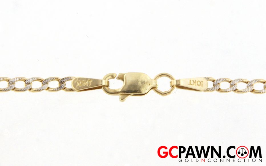 Unisex Chain 10kt Yellow and White Gold 
