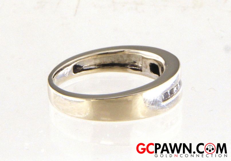 Men's Wedding band 14kt White Gold 