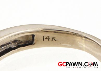 Men's Wedding band 14kt White Gold 