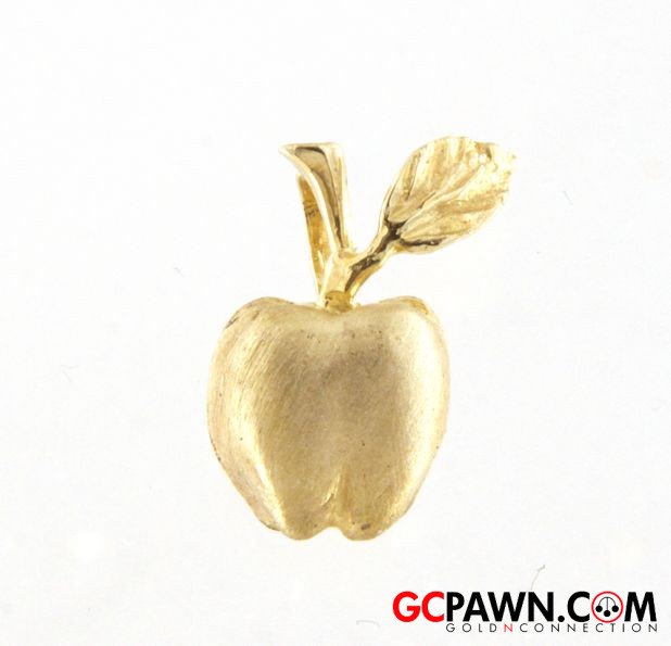 View product details for Apple Unisex Charm 14kt Yellow Gold 