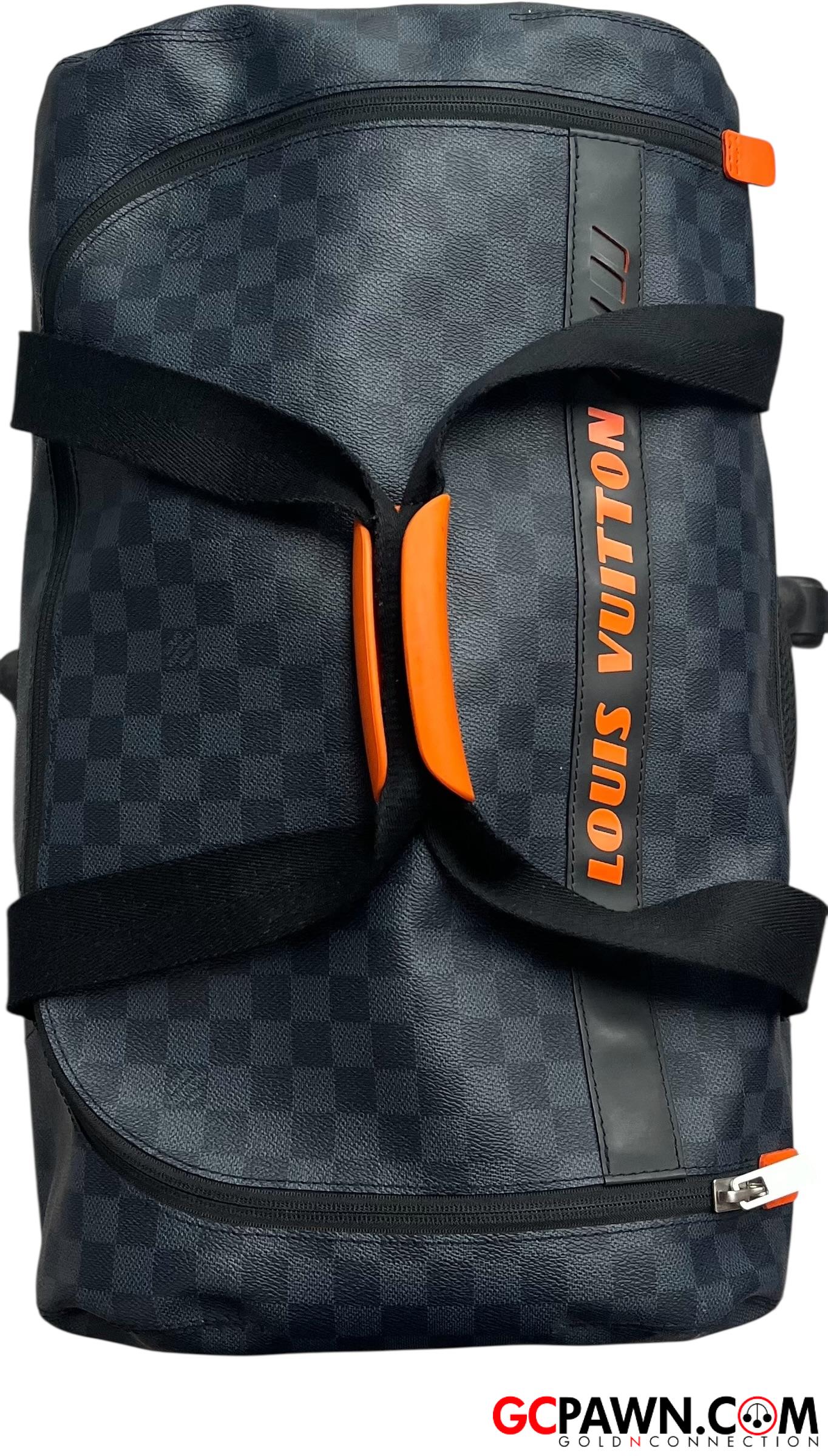 View product details for Louis Vuitton - Travel Bag - Horizon Soft Duffle Race Damier Cobalt