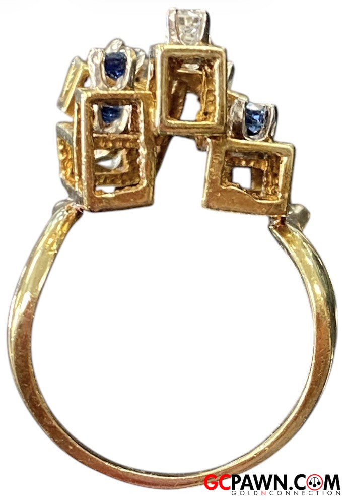 Women's Cluster ring 18kt Yellow Gold 
