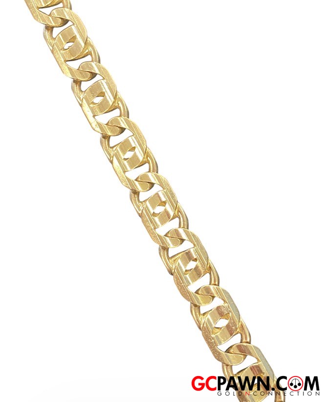 Bird's Eye Unisex Bracelet 10kt Yellow Gold 