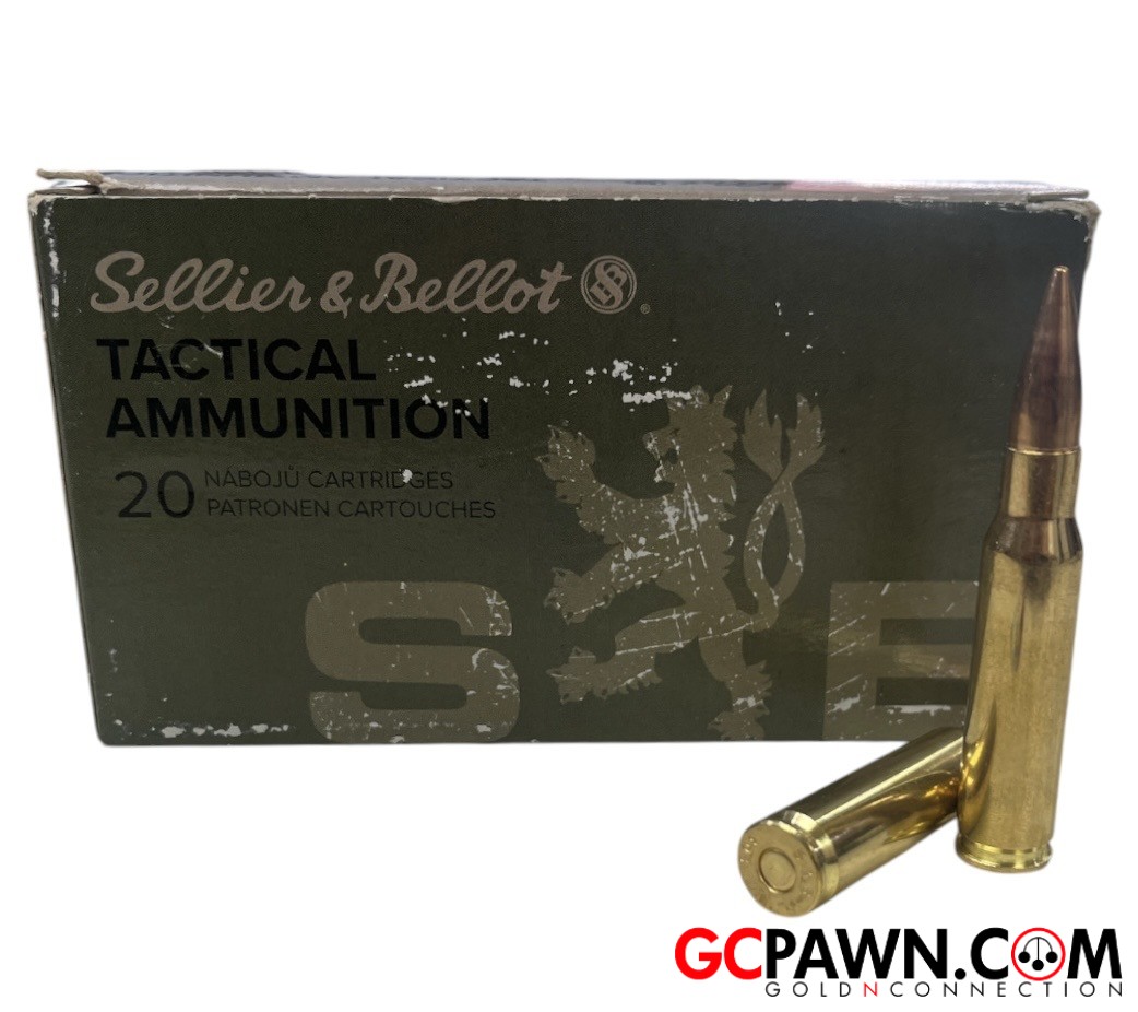 View product details for Sellier & Bellot 308 Win Ammunition SB308B 180 Grain FMJ 20 Rounds
