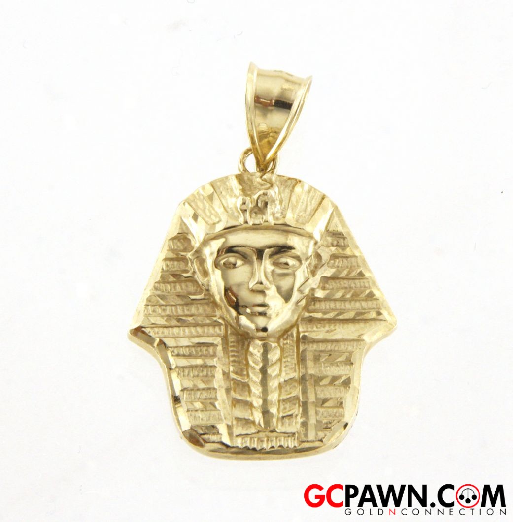 View product details for King Tut Unisex Charm 10kt Yellow Gold 