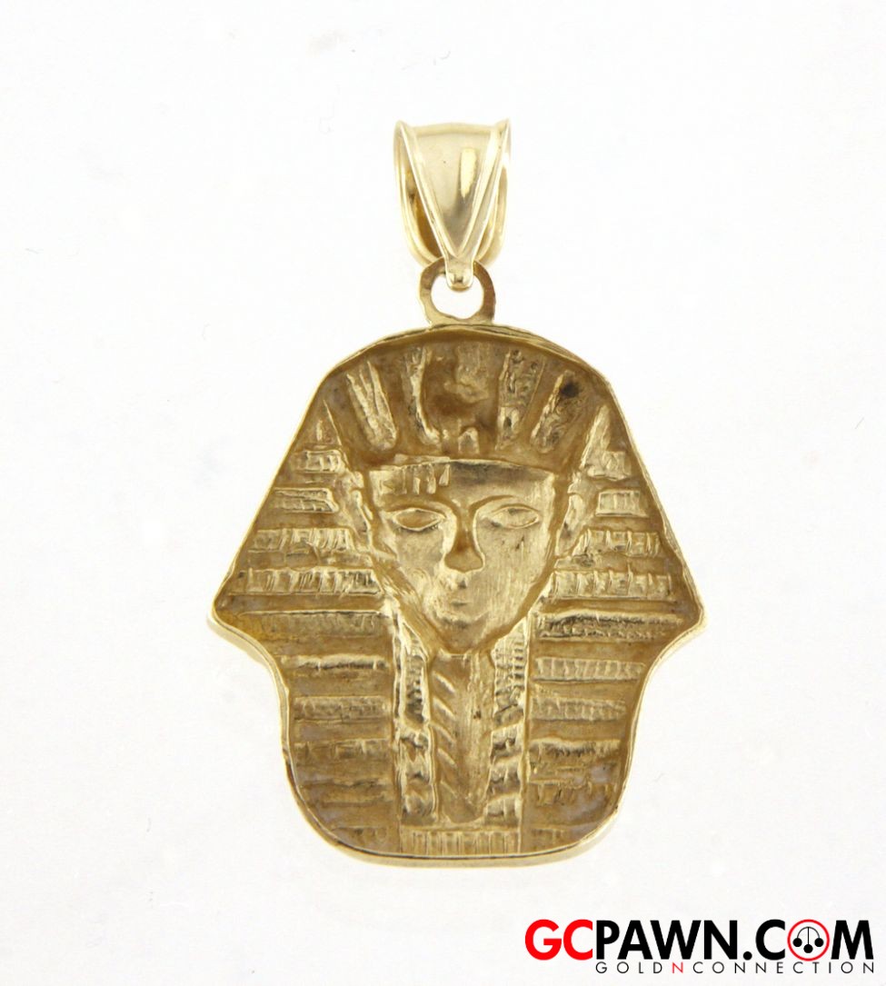 King Tut Unisex Charm 10kt Yellow Gold 