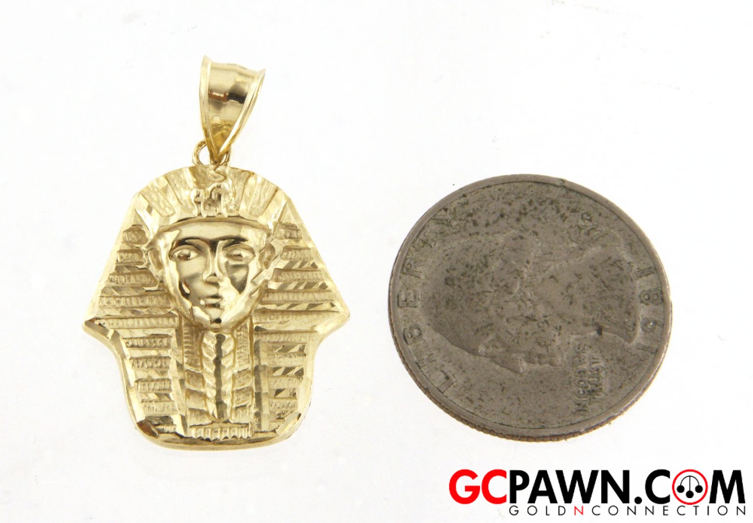 King Tut Unisex Charm 10kt Yellow Gold 