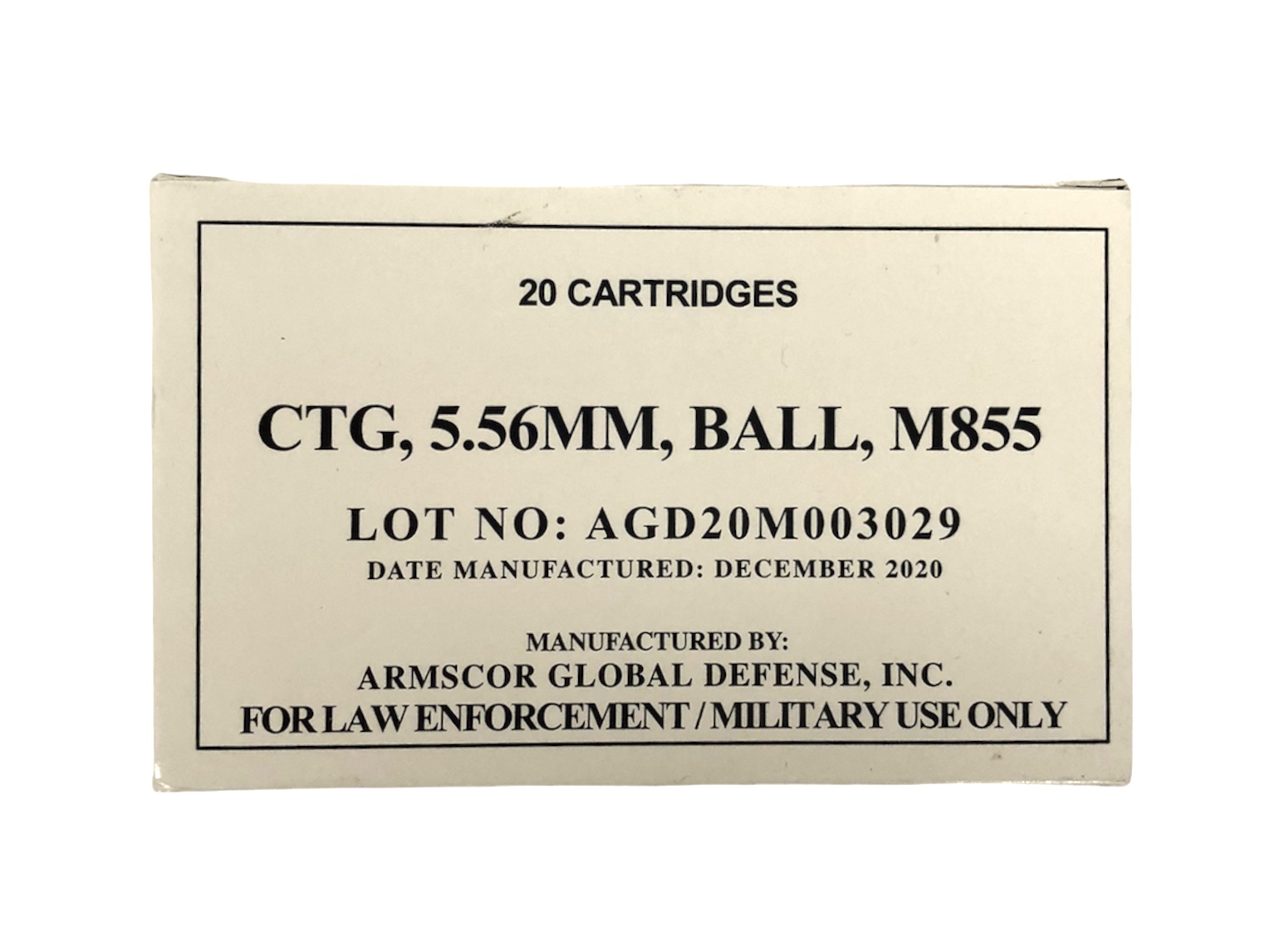 Armscor m855 ball steel core