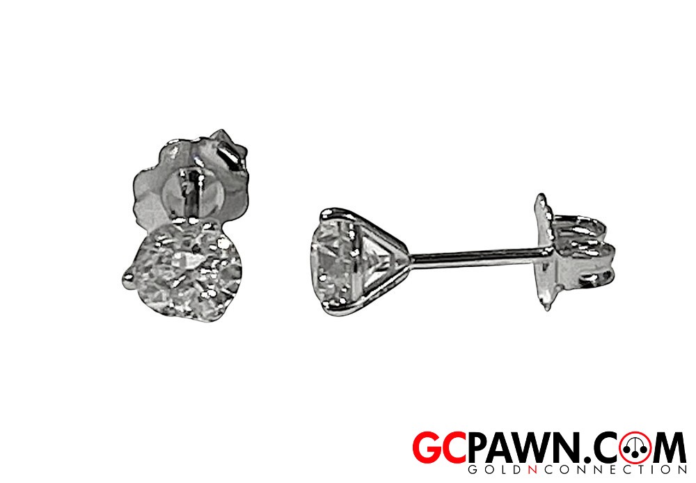 View product details for Women's Earrings 14kt White Gold 